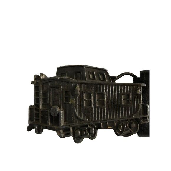 VTG 1979 The Great American Buckle Co. Limited Edition Train Car Buckle Belt - Picture 2 of 8